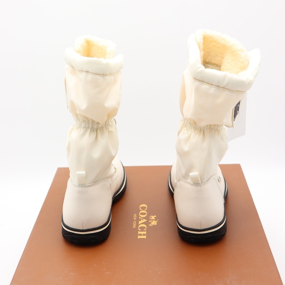 Coach Sage White Lace-Up Cold Weather Winter Boots - Picture 5 of 8